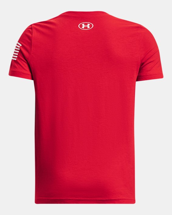 Boys' UA Freedom Logo T-Shirt, Red, pdpMainDesktop image number 1